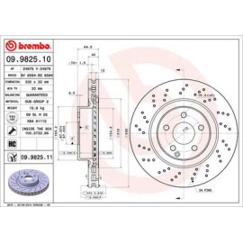 Диск гальмівний BREMBO 09982511
