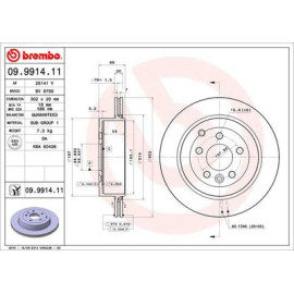 Диск гальмівний BREMBO 09991411