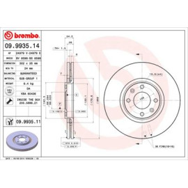 Диск тормозной BREMBO 09993514