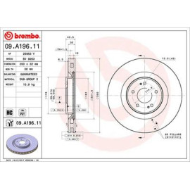 Диск гальмівний BREMBO 09a19611