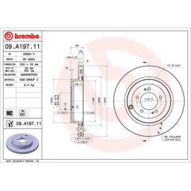 Диск гальмівний BREMBO 09a19711