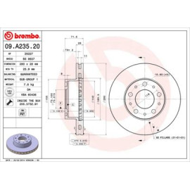 Гальмівний диск передній BREMBO 09a23520