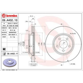 Диск гальмівний BREMBO 09a40211