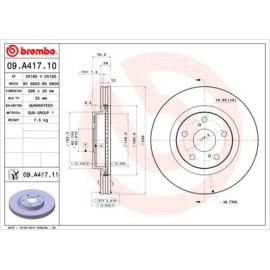 Диск гальмівний BREMBO 09a41710
