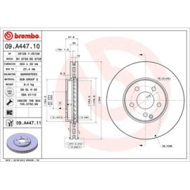 Диск гальмівний BREMBO 09a44710