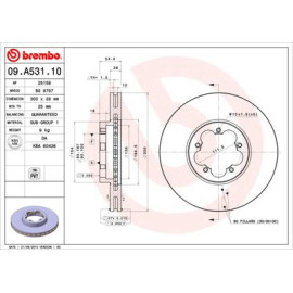 Диск гальмівний BREMBO 09a53110