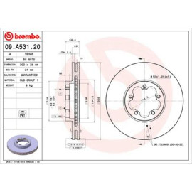 Диск гальмівний BREMBO 09a53120