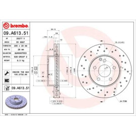 BREMBO 09a61351 Диск гальмівний BREMBO 09a61351