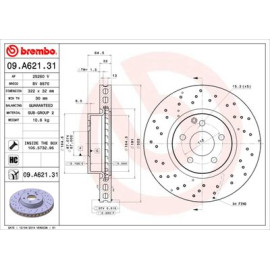 Диск тормозной BREMBO 09a62131
