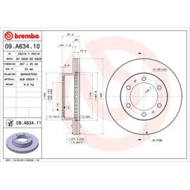 BREMBO 09a63410 Диск тормозной BREMBO 09a63410