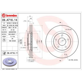 Диск тормозной BREMBO 09a71611