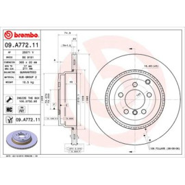Диск гальмівний BREMBO 09a77211
