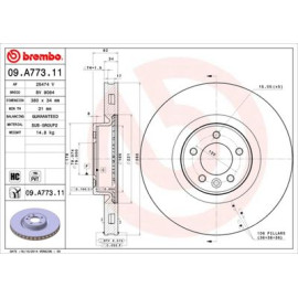 Гальмівний диск BREMBO 09a77311