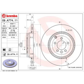 Диск гальмівний BREMBO 09a77411