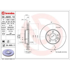 BREMBO 09a90510 Диск тормозной BREMBO 09a90510
