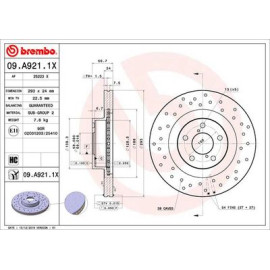 Диск тормозной BREMBO 09a9211x