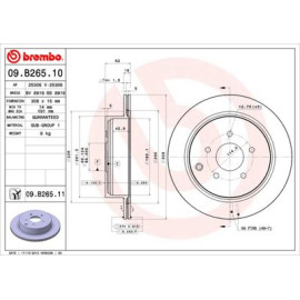 Диск гальмівний BREMBO 09b26511