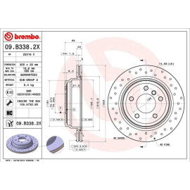 Диск тормозной BREMBO 09b3382x
