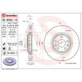 Диск тормозной BREMBO 09b35211