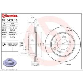 Диск гальмівний BREMBO 09b40910
