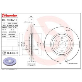 Диск тормозной BREMBO 09b49611