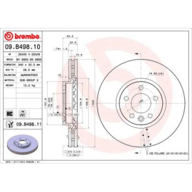 Диск гальмівний BREMBO 09b49811