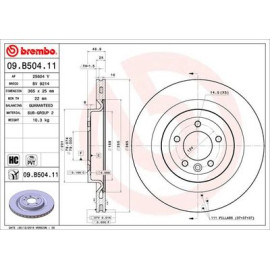Тормозной диск BREMBO 09b50411