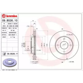 Диск тормозной BREMBO 09b52610