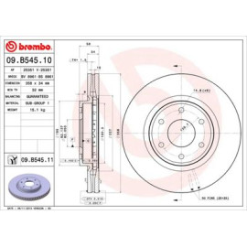 Диск гальмівний BREMBO 09b54511