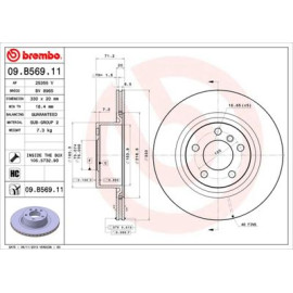 BREMBO 09b56911 Диск гальмівний BREMBO 09b56911