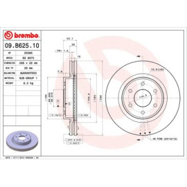 Диск гальмівний BREMBO 09b62510