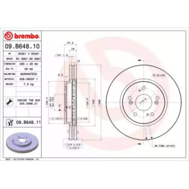 Диск гальмівний BREMBO 09b64810