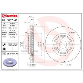 Гальмівний диск BREMBO 09b80741