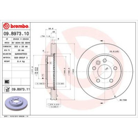 BREMBO 09b97311 Диск тормозной BREMBO 09b97311