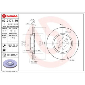 Диск гальмівний BREMBO 09c17411