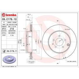 Диск тормозной BREMBO 09c17811