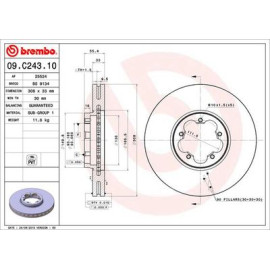 Диск гальмівний BREMBO 09c24310