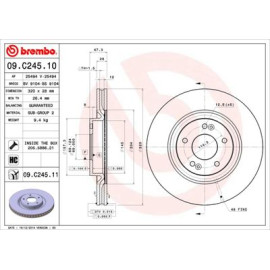 BREMBO 09c24511 Диск гальмівний BREMBO 09c24511