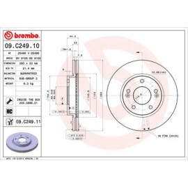 Диск гальмівний BREMBO 09c24911