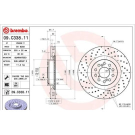 Диск тормозной BREMBO 09c33811