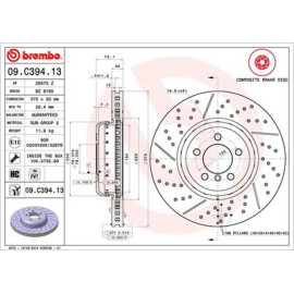 Диск тормозной BREMBO 09c39413