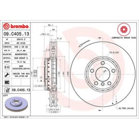 Диск гальмівний FL BREMBO 09c40513