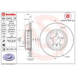 Диск гальмівний BREMBO 09c41013