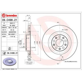 Тормозной диск BREMBO 09c49821