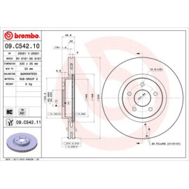 Диск гальмівний BREMBO 09c54211