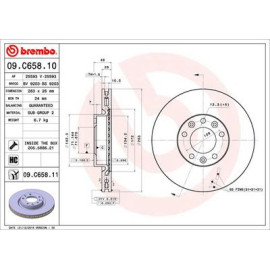 BREMBO 09c65811 Диск гальмівний BREMBO 09c65811