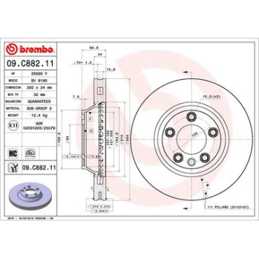Диск тормозной BREMBO 09c88211