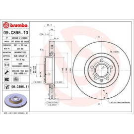 Диск тормозной BREMBO 09c89511