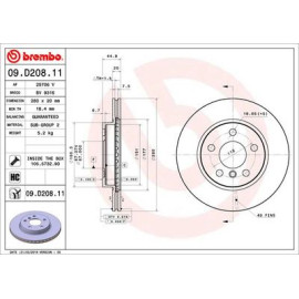Диск гальмівний BREMBO 09d20811