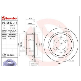 Тормозной диск BREMBO 09d85311